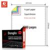 Бумага для печати на компьютере Donglin, 3-слойная, с краем No-Tear Edge, с перфорацией, 2 равные секции, Товарно-транспортная накладная