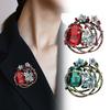 Lady Brooch Hollow Colorful Faux Crystal Anti-slip Bag Coat Collar Hat Scarf Decoration Clothes
