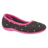 Womens/Ladies Isla Dotted Ballerina Memory Foam Slippers