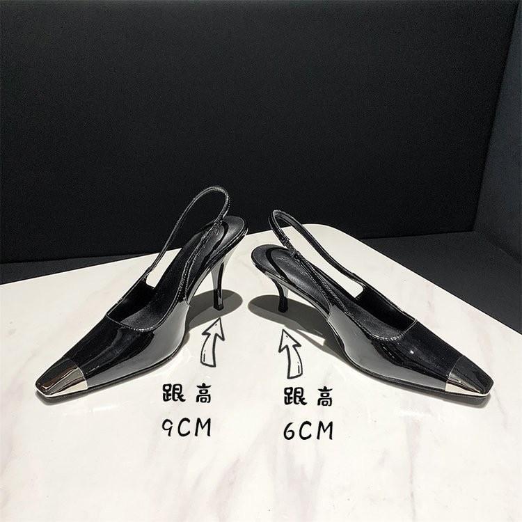 Элегантные женские босоножки на высоком каблуке, сексуальная обувь с закрытым носком, летняя обувь 2024 года с острым носком, модная женская обувь