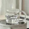 Transparent Glass Latte Cup Caterpillar Shape Breakfast Mug New Milk Water Cocktail Glass Cup