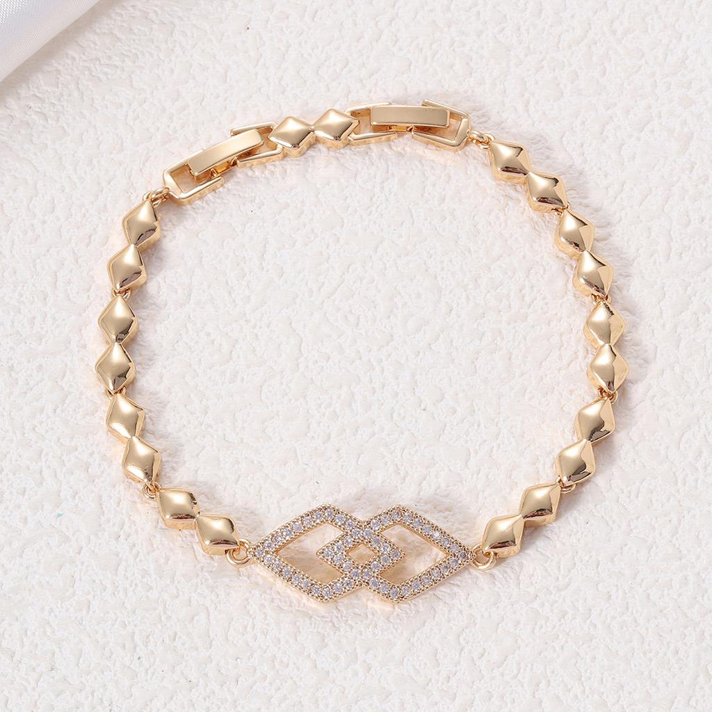 Fashionable Micropaved Zirconia Exquisite Women's Bracelet Simple Geometric Bracelet Gift Girlfriend Party