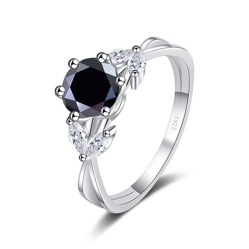 Bague Ringen Ювелирные изделия из стерлингового серебра S925, роскошное кольцо с бриллиантом 1 карат D-цвета, муассанит, женский цветок, растение, дизайн, размер 5-9, подарок