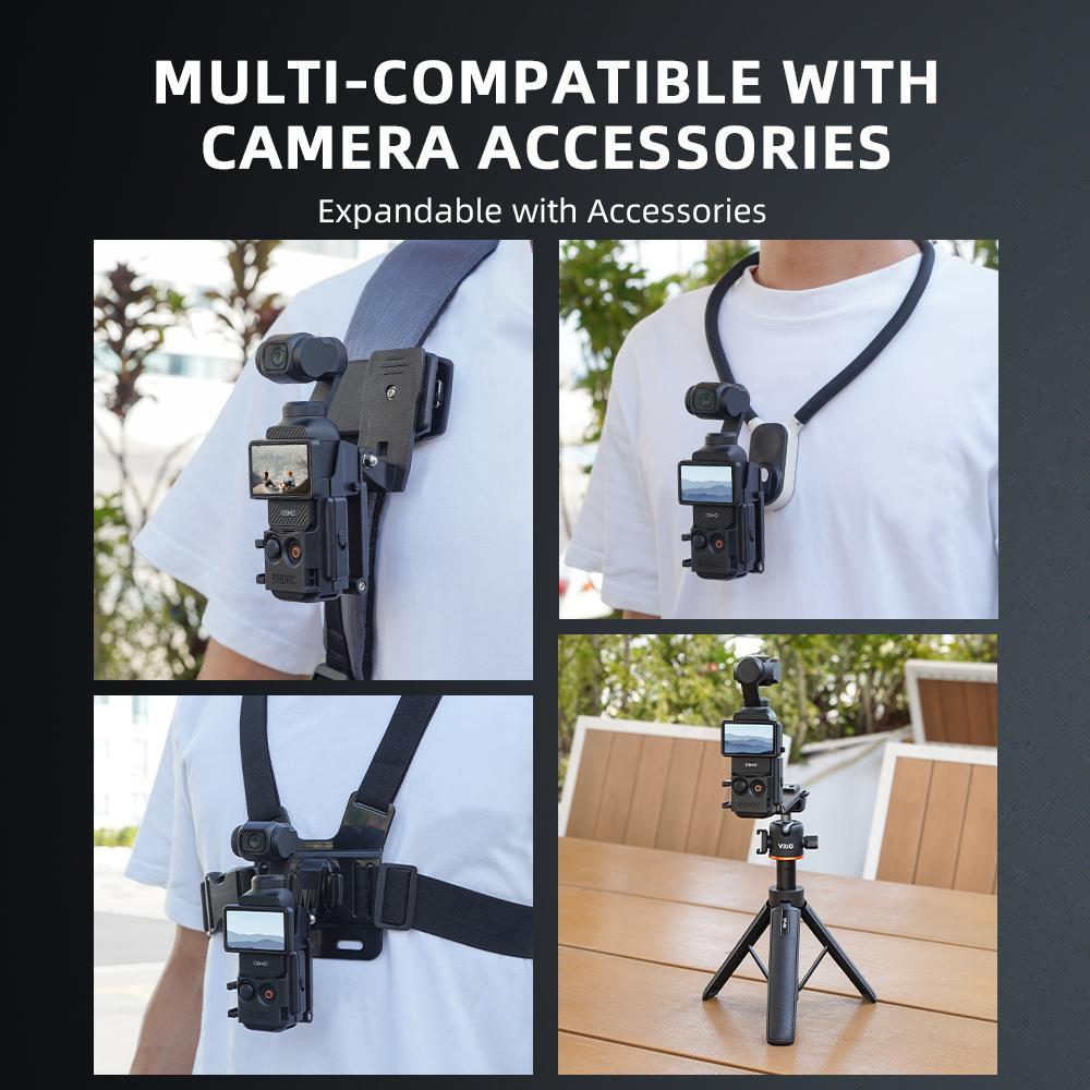 Магнитное крепление Flymile для DJI Osmo Pocket 4 3 Аксессуары Защитный чехол Клетка С адаптером-расширителем для холодного башмака