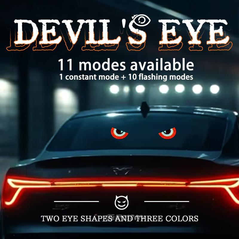 Светодиодные автомобильные фары Devil's Eye с питанием от USB, 11 режимов, классный дисплей для выражения эмоций автомобиля