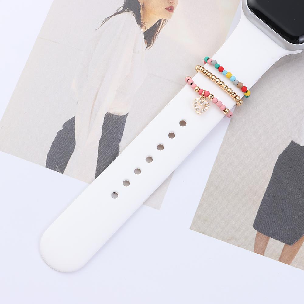 Bracelet Colorful Beads Strap Accessories Watch Band Ornament Decorative Ring Wristbelt Charms