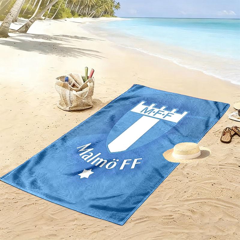 Malmö FF Print Beach Towel, Large Soft Quick Dry Towel for Beach Camping Swimming