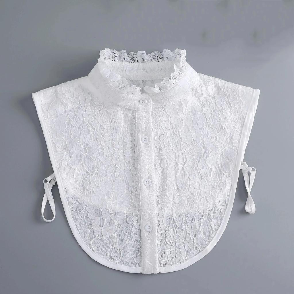 Formal False Collar Women Embroidery Faux Col Half Shirt Blouse Fake Collars Sweater Shirt Detachable Collars Accessories