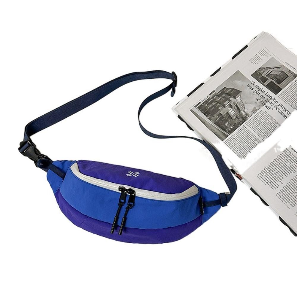 Цветовой контраст Кроссбоди сумка-пельмень Большая вместимость Мужская поясная сумка Спортивная нагрудная сумка Мальчики