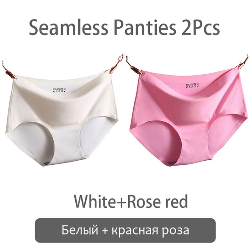 FINETOO Женские трусики из ледяного шелка, мягкие трусики больших размеров, женское нижнее белье, 2 шт./компл., нижнее белье M-2XL