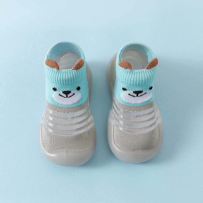 Детские носки, летние сетчатые нескользящие домашние детские прогулочные туфли, дышащие, теплые, эластичные носки для мальчиков и девочек, кроссовки с мягкой подошвой