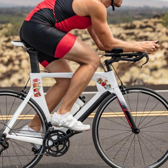 10 листов УФ-переносная наклейка DTF, рождественская тема, водонепроницаемая кружка для рукоделия, 16 унций, стеклянная чашка, обертка, набор наклеек для переноса