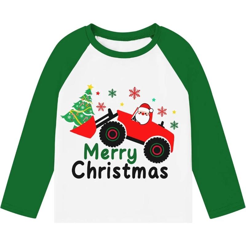 Весенне-осенние футболки с круглым вырезом и забавными машинками, футболки с трактором, экскаватором, грузовиком, 3D-принтом, модные повседневные футболки с длинным рукавом для детей и мальчиков