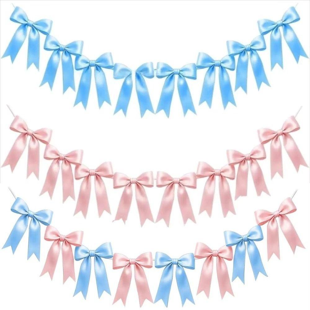 Bowknot Bow Garland Banner Satin Ribbon Garland New Bowknot Garland Birthday Party