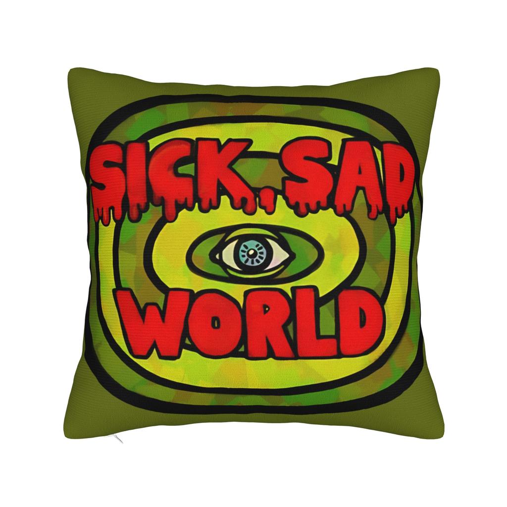 Darias Cartoon Square Pillow Cases Funny Meme Cushion Covers Vintage Zipper Decorative Throw Pillow Case Cover for Home cm