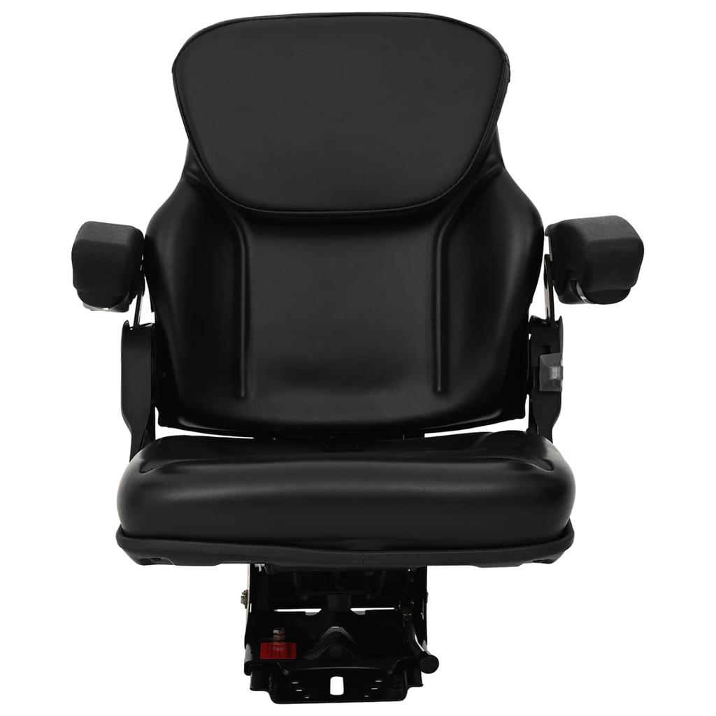 Tractor Seat with Suspension Black 60 x 58 x 72 cm Steel and PVC