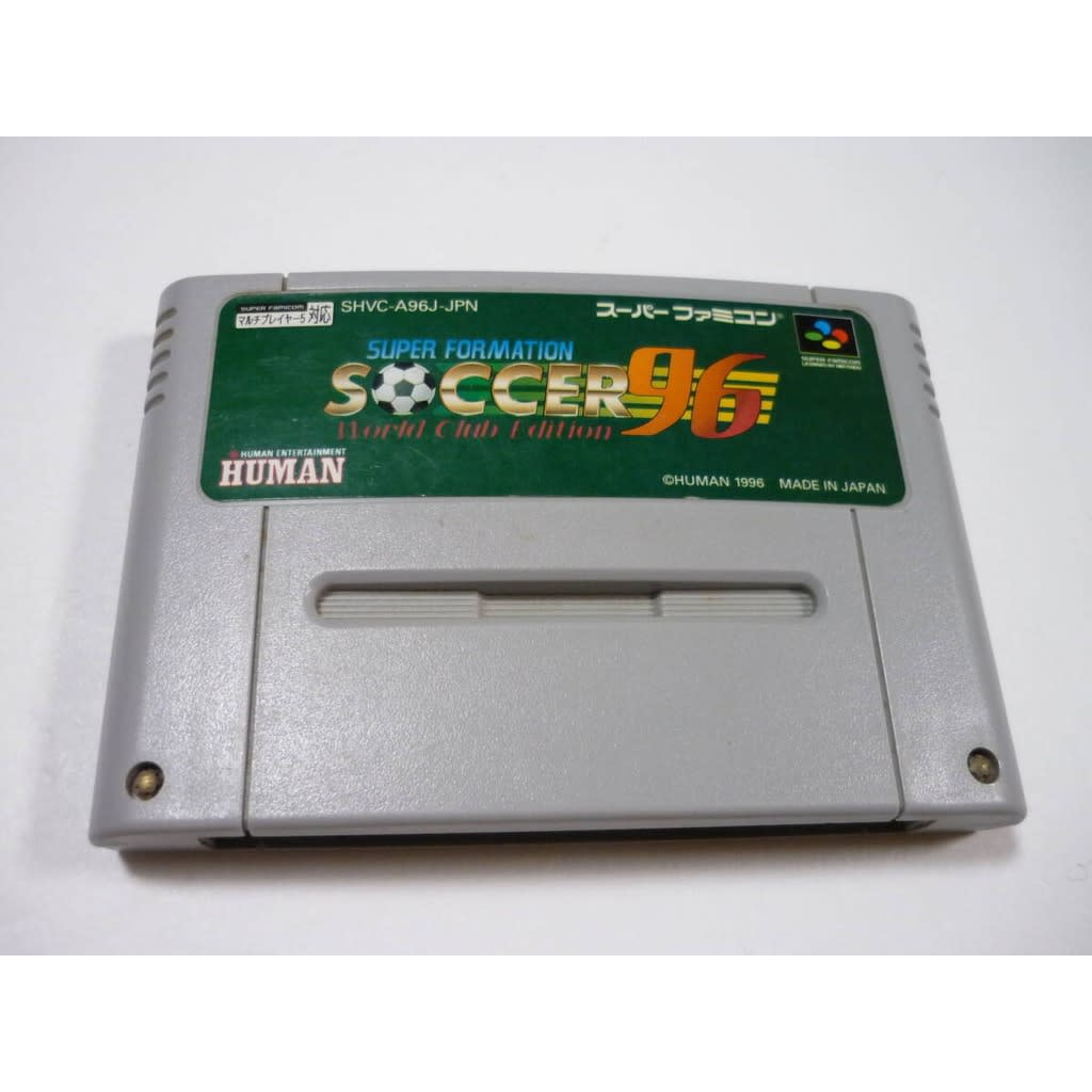 Used Super Formation Soccer 96 World Club Edition SFC SNES Super Famicom tested working Nintendo Sports Human NTSC-J Super Nintendo Cartridge