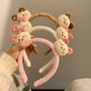 Colorful Cartoon Plush Headband Non-slip Plush Hairband Cute Bear Plush Headband  Makeup