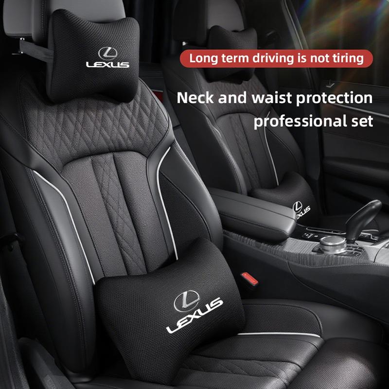 Lexus Car Ice Silk Headrest Lumbar Support Accessories For Lexus F SPORT ES RX NX LS UX LM LX GX LC RZ IS CT GS RC HS SC LBX AET1