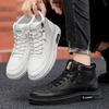 Новая Мода Мужские Дышащие Трендовые Мягкая Подошва Большой Размер Высокие Ботинки Мартин Студенческие Удобные Рабочие Ботинки Защита Труда Мартин Кроссовки