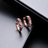 Серьги с цирконами для женщин, розовый цвет, одна пара, модный ювелирный аксессуар