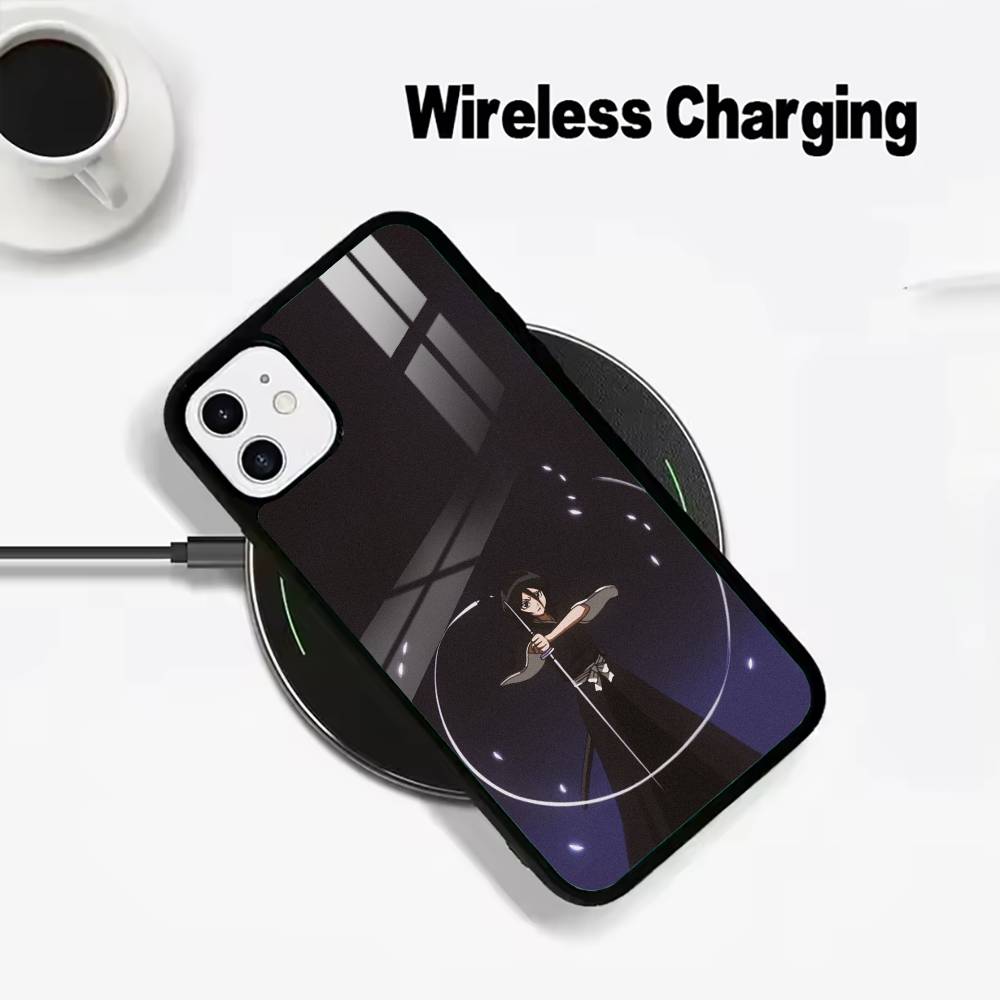 B-Bleach- anime- Rukia- Kuchiki For IPhone17 16 15 14 13 12 11 Plus Pro Max Plus Wireless Charger Phone Case