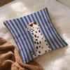 Sided Cool Dalmatian Dog Pillow Cover Heart Sunglasses Striped Print Cute Puppy Soft Throw Pillow Case For Kids Room Home Decor
