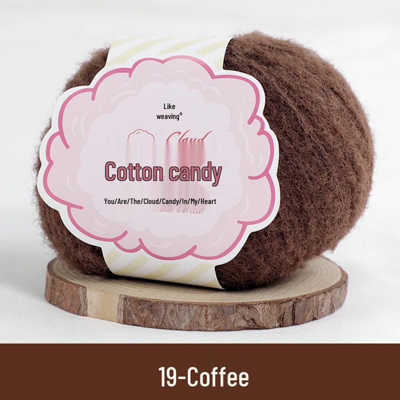 Пряжа для вязания крючком Cloud Candy Dopamine Camel Wool для DIY-вязания и изготовления милых кукол