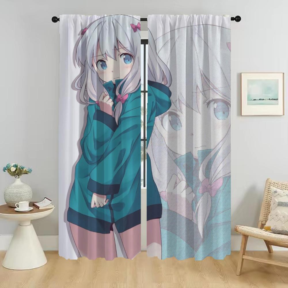 Eromanga Sensei Элегантные шторы для комнаты, 2 шт., затемняющие шторы, современные шторы для гостиной, тюль для спальни
