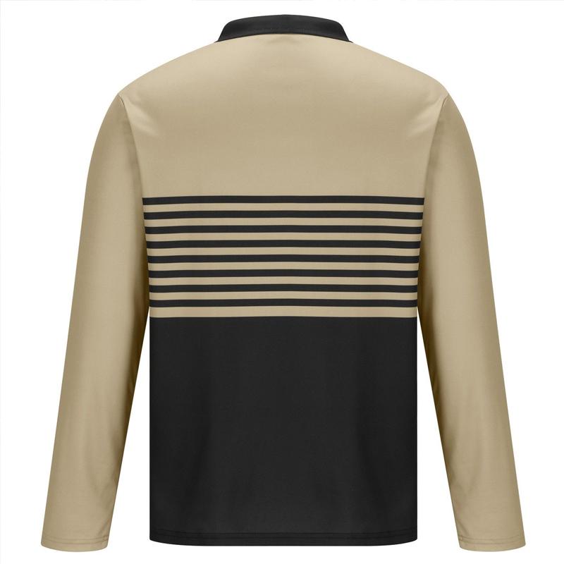 Мужская новая рубашка поло весна-осень с лацканами и длинными рукавами