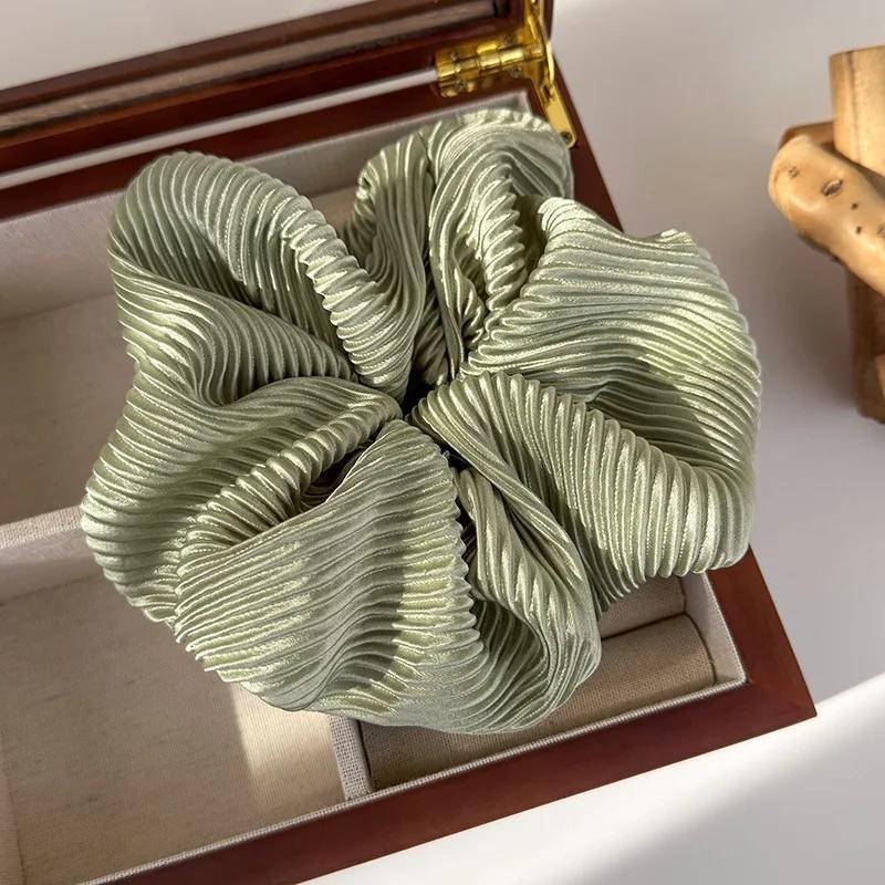 Korean Style Large Scrunchies Solid Color Elastic Hair Bands Women Hair Rope Ties Ponytail Holder Rubber Bands Hair Accessories