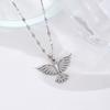 New Angel Wings Stainless Steel Phoenix Eagle Pendant Necklace for Women Girl Trend Elegant Choker Neck Chain Jewelry Gift Party
