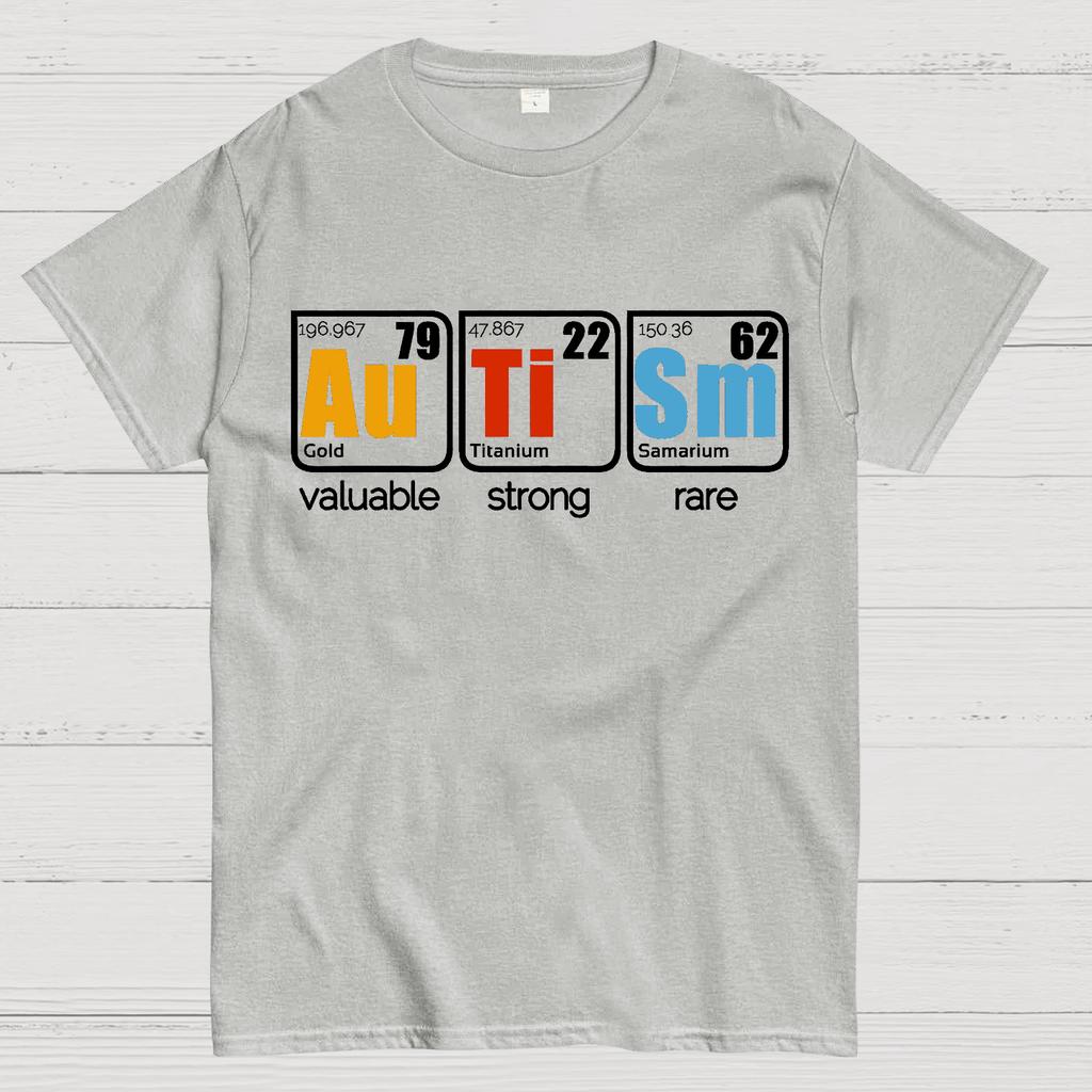 Valuable Strong Rare: Autism in Elements Cotton Summer Casual Cool Loose T-Shirt