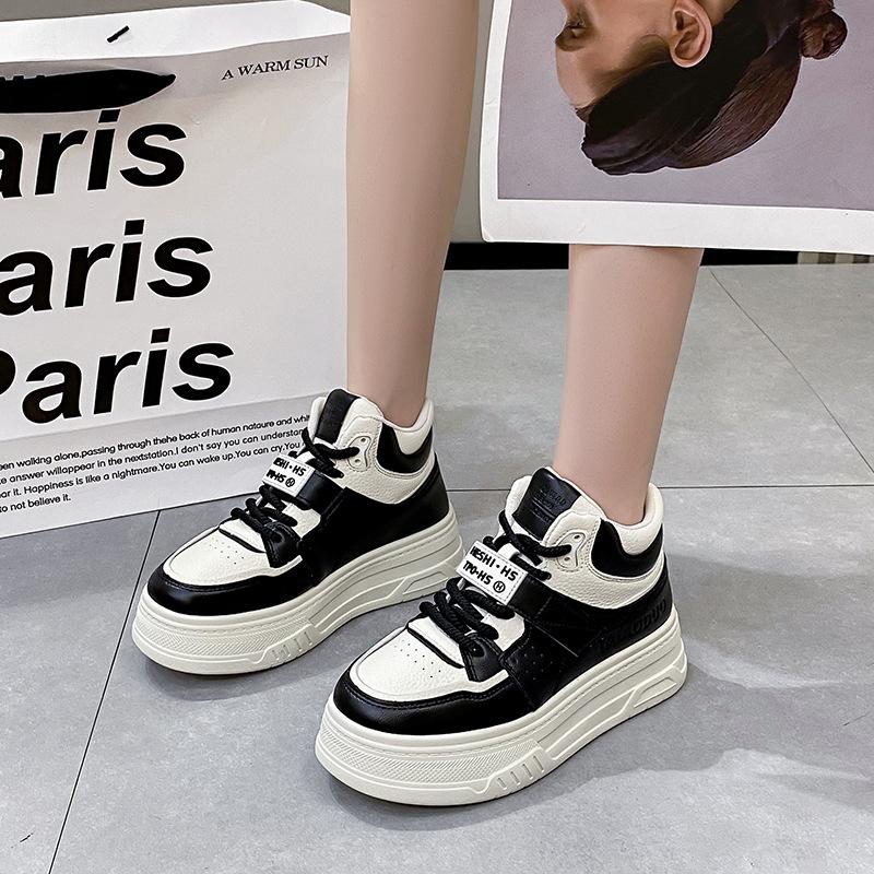 Fashion Women Chunky Sneakers Comfortable High Platform Sports Shoes for Basketball Thick Bottom Non-slip Sneakers Zapatillas Mujur 2024