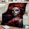 Horror Skull Girl Dead Gothic Undead Female Blanket,Soft Throw Blanket for Home Bedroom Bed Sofa Picnic Travel Cover Blanket Kid