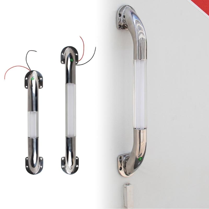 RVs Handrail Grip Integrated Led Light 12V Stainless Steel Handle Deck Handrail