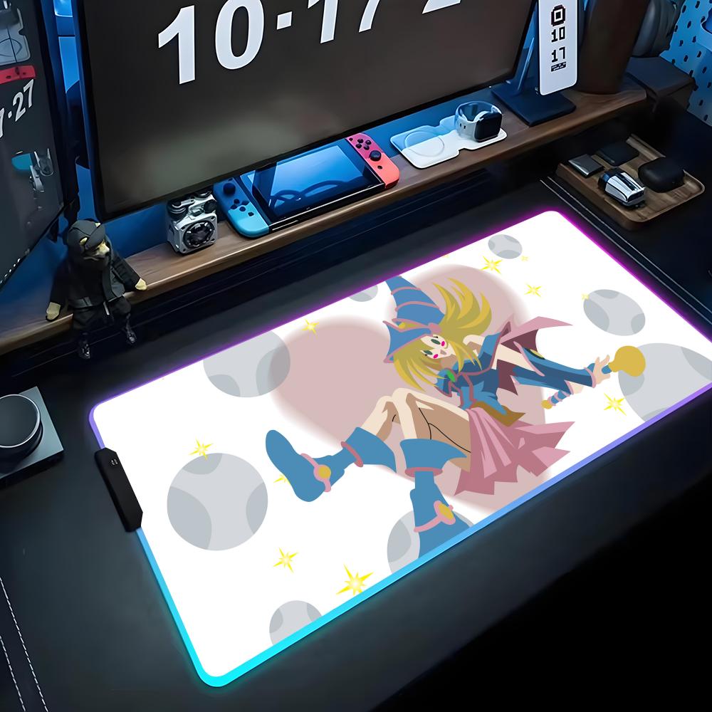 Черная волшебница Коврик для мыши RGB Игровой коврик для мыши Большой светодиодный коврик Настольный коврик для ПК Светящийся коврик для мыши Большие коврики для клавиатуры Настольный ковер С