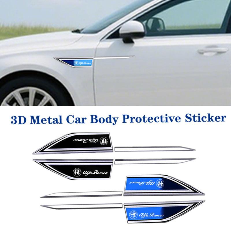 QSGJL1 Car Side Fender Knife Stickers Emblem Badge Decals For Alfa Romeo STELVIO Giulia 159 Giulietta 147 Mito 156 MTO Car Accessories