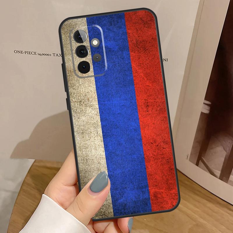 Russian Flag Case For Samsung Galaxy A15 A16 A17 A26 A36 A56 A55 A35 A52 A32 A12 A53 A33 A13 A14 A34 A54
