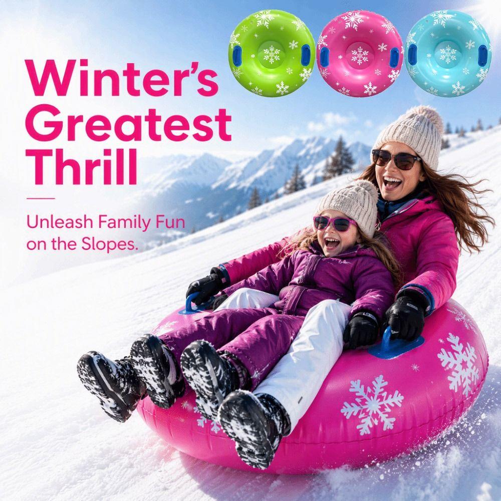Anti-side-slip Inflatable Snow Tube Wear-resistant Snow Skiing Ring Inflatable Sled Skiing