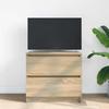 VidaXL TV Cabinet Sonoma Oak 60x35x54 Cm Engineered Wood, TV Stand, Hi-fi Cabinet, Entertainment Center, TV Buffet, 861780