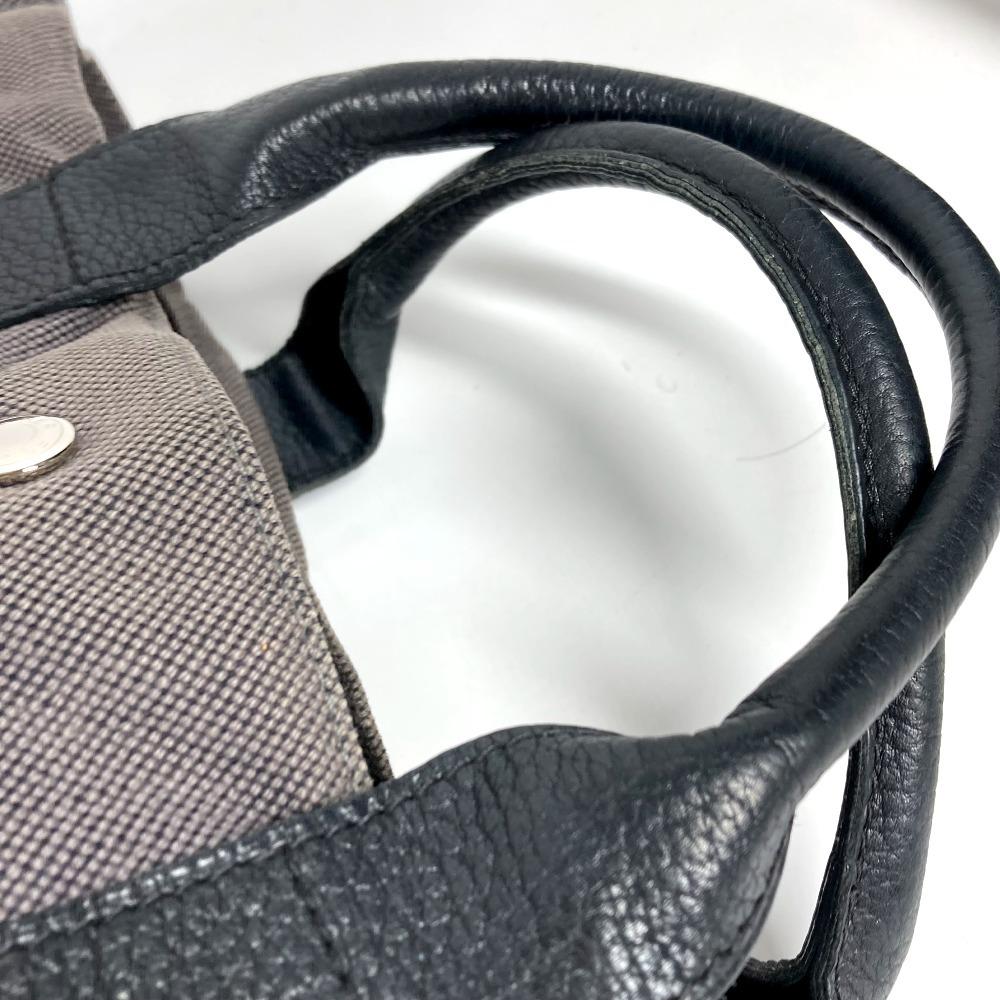 HERMES Sacquahne MM Sacquahne MM Bag Tote Bag Hand Bag Leather/Canvas gray/Black