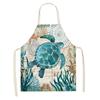 Фартуки для домашнего декора, летние гавайские морские аксессуары для выпечки, кухонные принадлежности в стиле бохо, кухонные фартуки