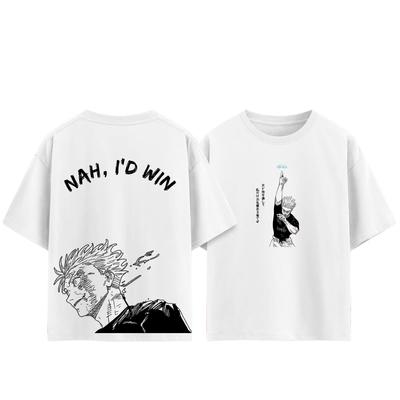 Футболка Jujutsu Kaisen Годжо Сатору, Унисекс, Летняя, Хлопок, Стиль Y2K, Модный Топ с Коротким Рукавом для Фанатов Аниме, Уличная Одежда