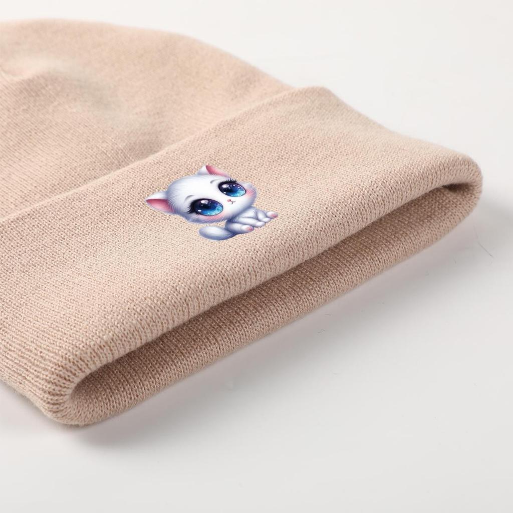 Зимняя вязаная шапка с широко раскрытыми глазами, шапка-бини, шапки-бини в стиле «звериный череп», теплая уютная вязаная шапка в стиле хип-хоп