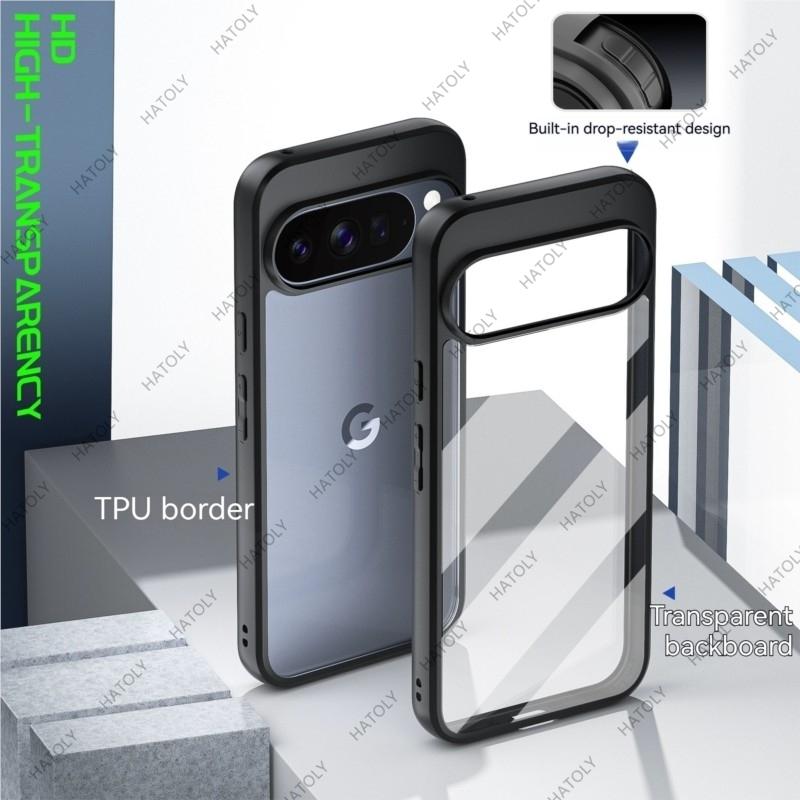 Для чехла Google Pixel 10 Pro Для Google Pixel 10 Pro ТПУ Противоударный прозрачный черный рамка Чехол Для Pixel 10 10 Pro 10 Pro XL