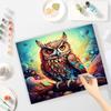 RUOPOTY Акриловая картина по номерам для взрослых, рисунок совы по номерам, настенный художественный набор красок, подарок, ручная роспись, холст, живопись, анимация