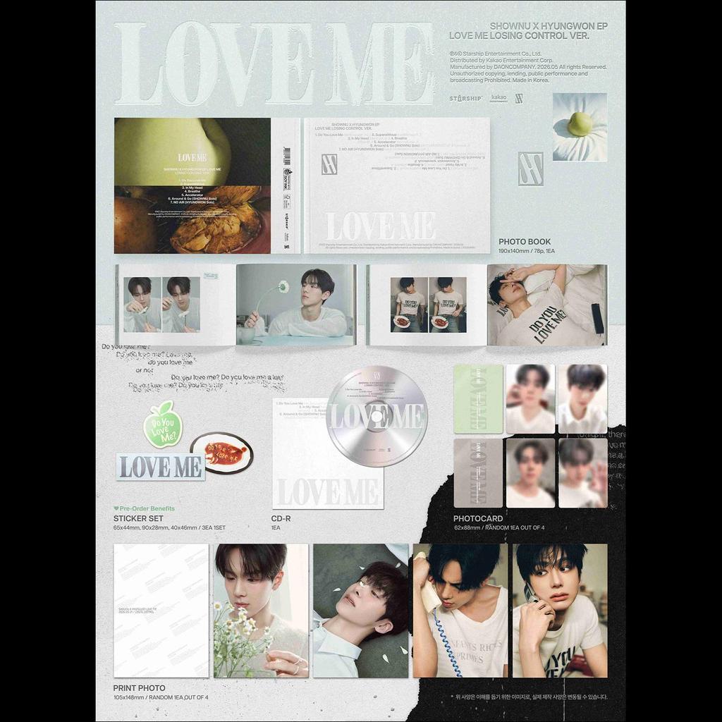 ШОНУ И ХЕНВОН (MONSTA X) [ЛЮБИ МЕНЯ] ВЕРСИЯ ПОТЕРИ КОНТРОЛЯ. EP-альбом + бесплатный подарок
