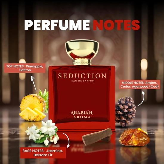 Arabian Aroma Seduction Perfume For Men, Ultimate Compliment Getter Perfume For Him, Unique & Seductive Fragrance, Liquid Eau De Perfume, 100ml