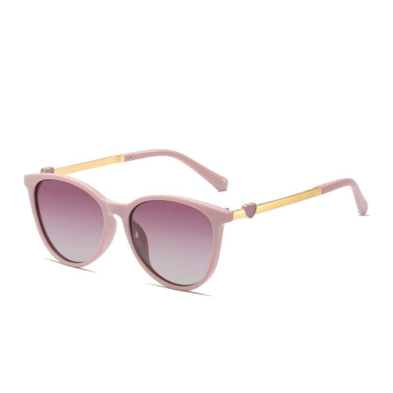 2026 Polarized Vintage Fashion Round Sunglasses Women Men Retro Metal Brand Sun Glasses Heart Decoration Frame Cat Eye Glasses
